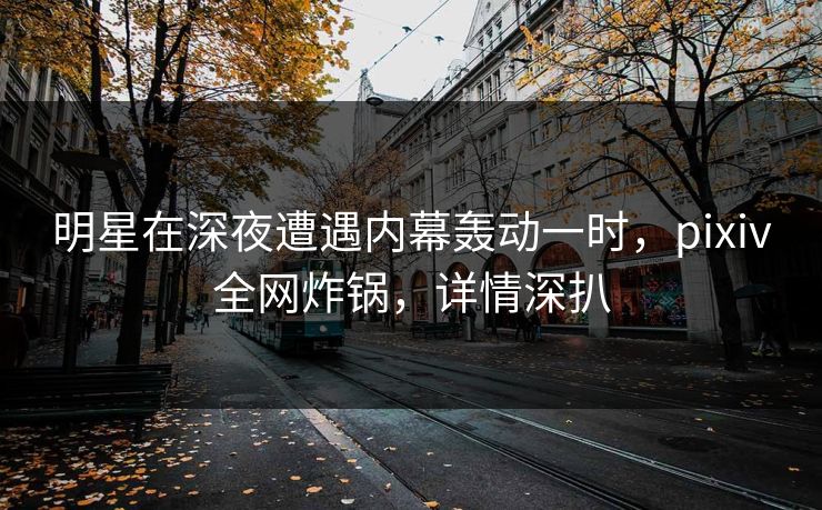 明星在深夜遭遇内幕轰动一时，pixiv全网炸锅，详情深扒