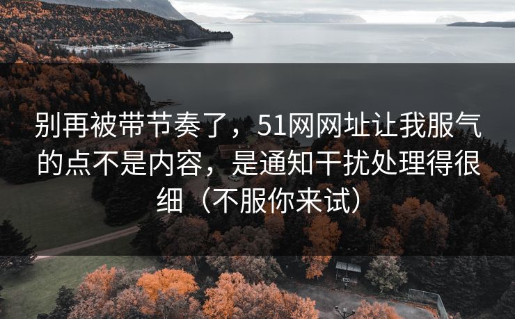 别再被带节奏了,51网网址让我服气的点不是内容,是通知干扰处理得很细(不服你来试) 别再被带节奏了,51网网址让我服气的点不是内容,是通知干扰处理得很细(不服你来试)